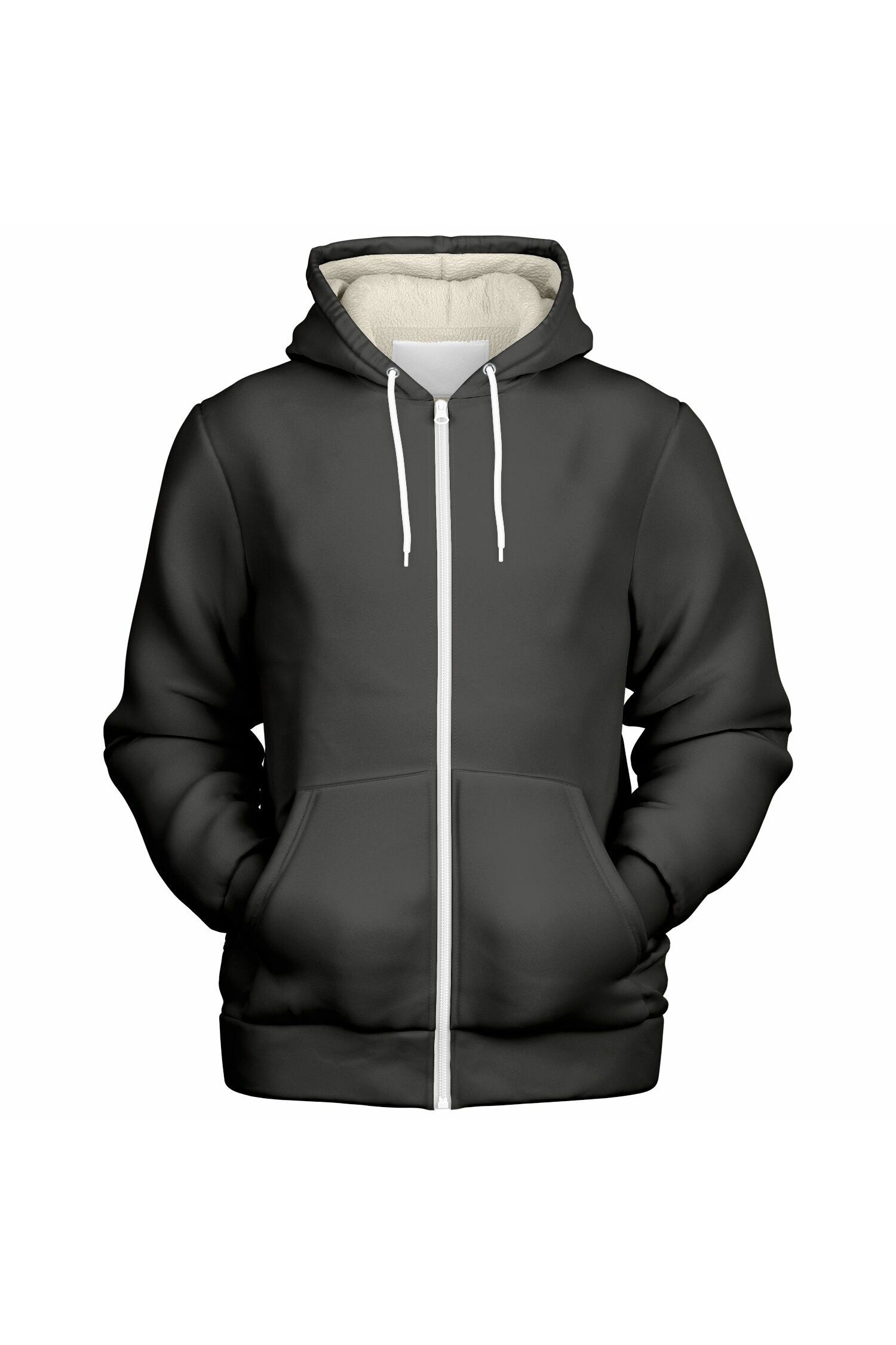 Zip Microfleece Hoodie - Bitumen