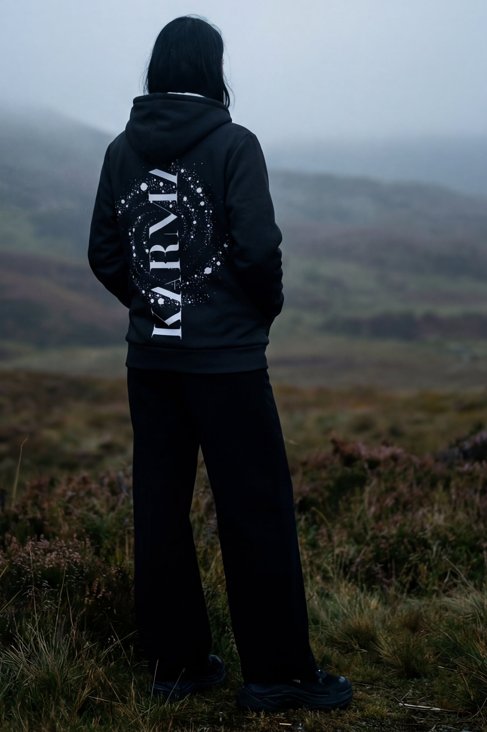 Zip Microfleece Hoodie - Bitumen