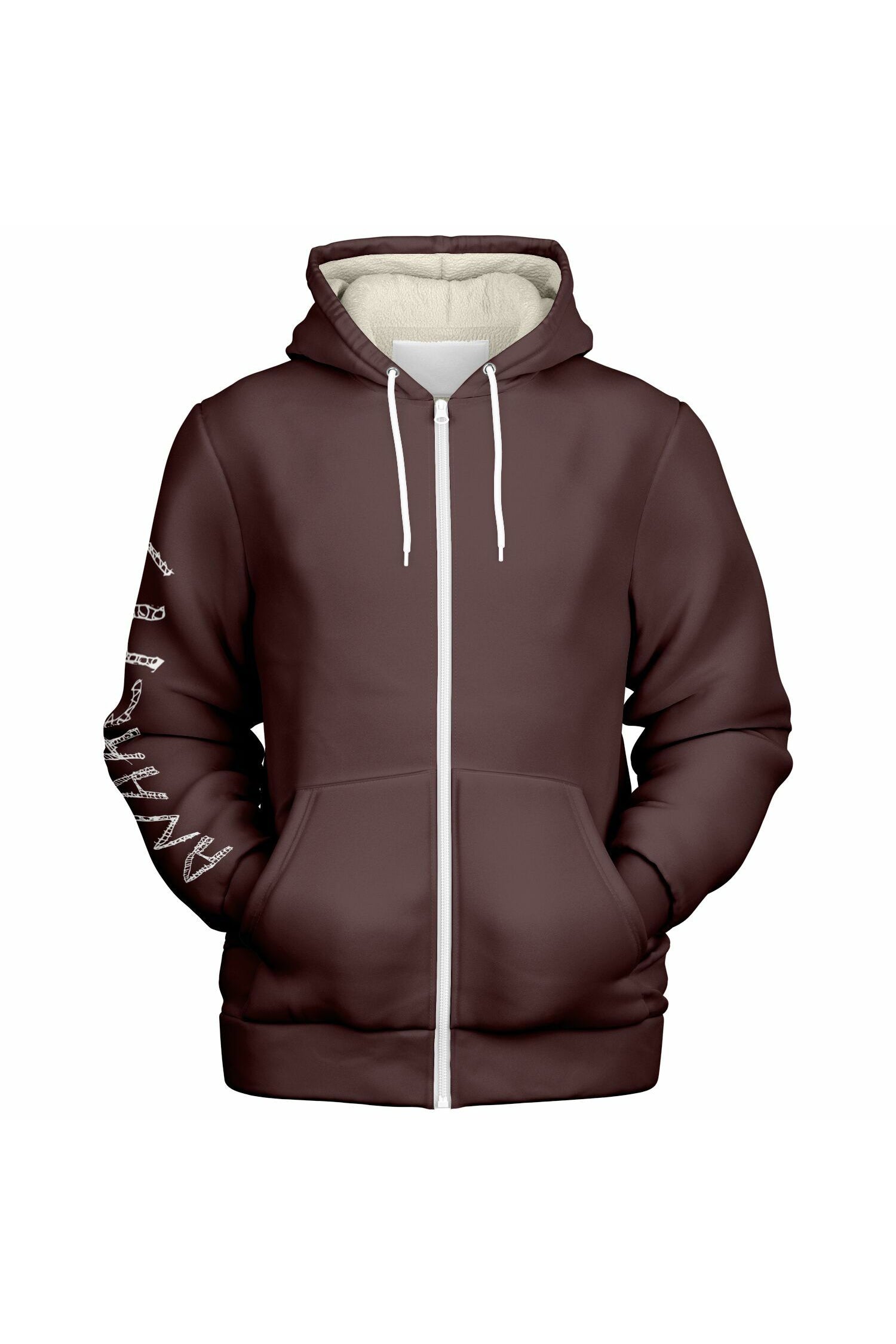 Zip Microfleece Hoodie - Choco