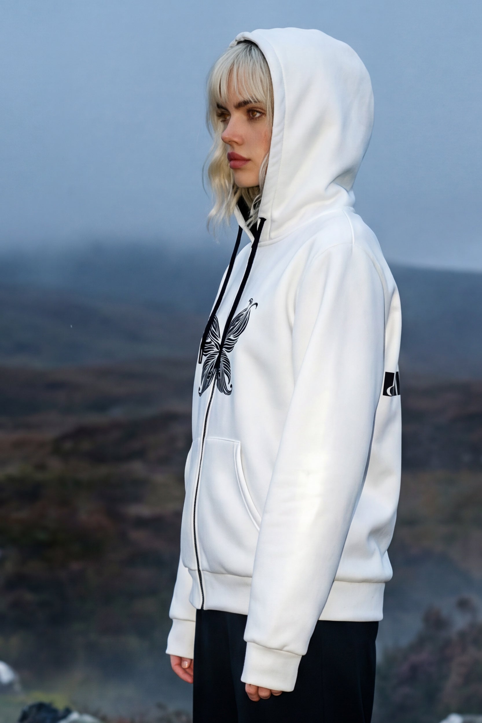 Zip Microfleece Hoodie - Cloud