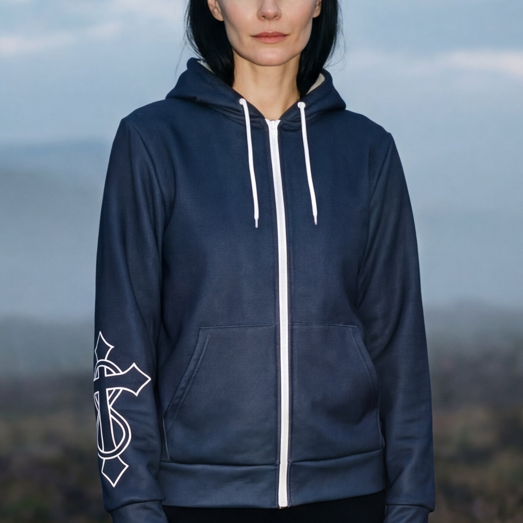 Zip Microfleece Hoodie - Evening
