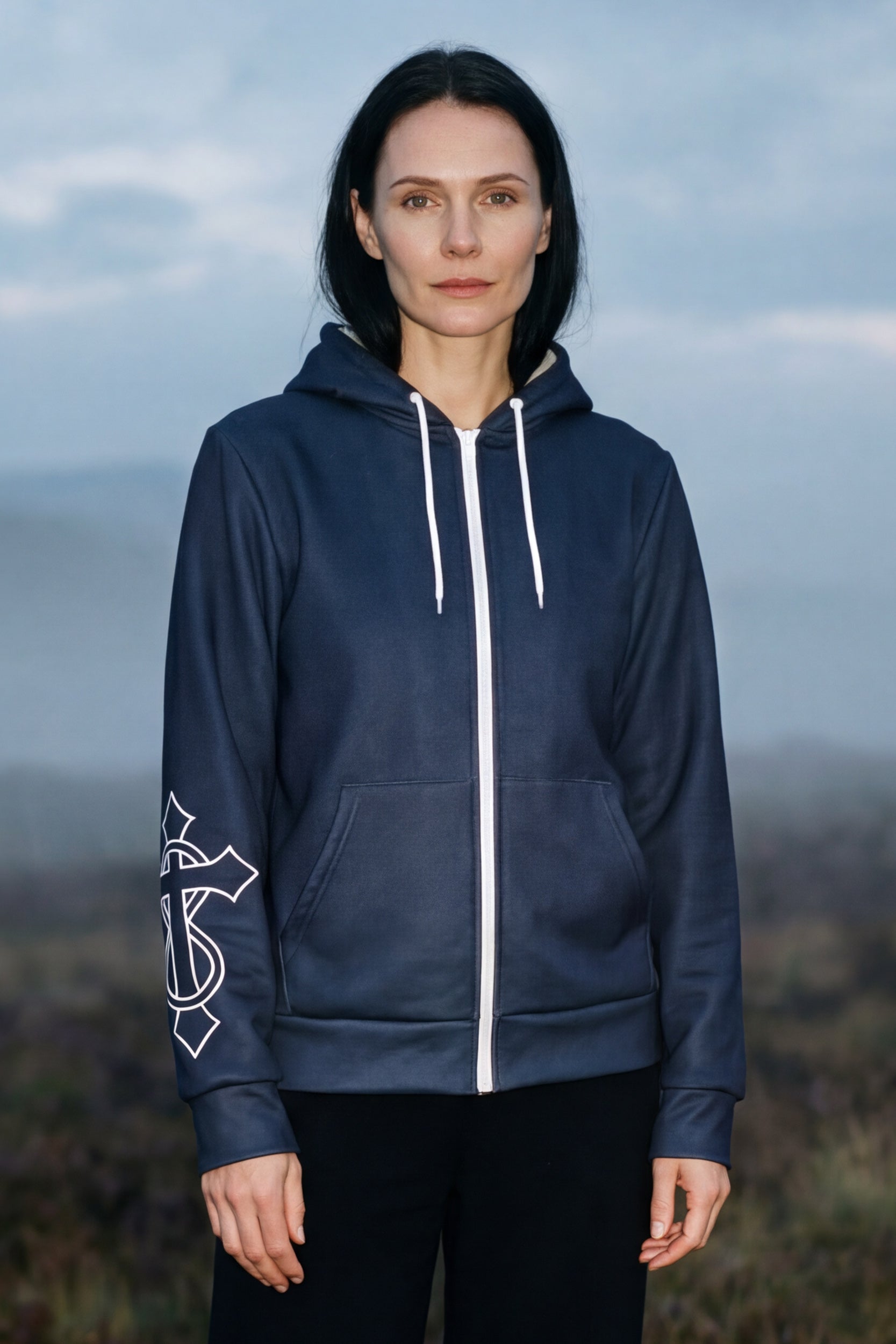 Zip Microfleece Hoodie - Evening