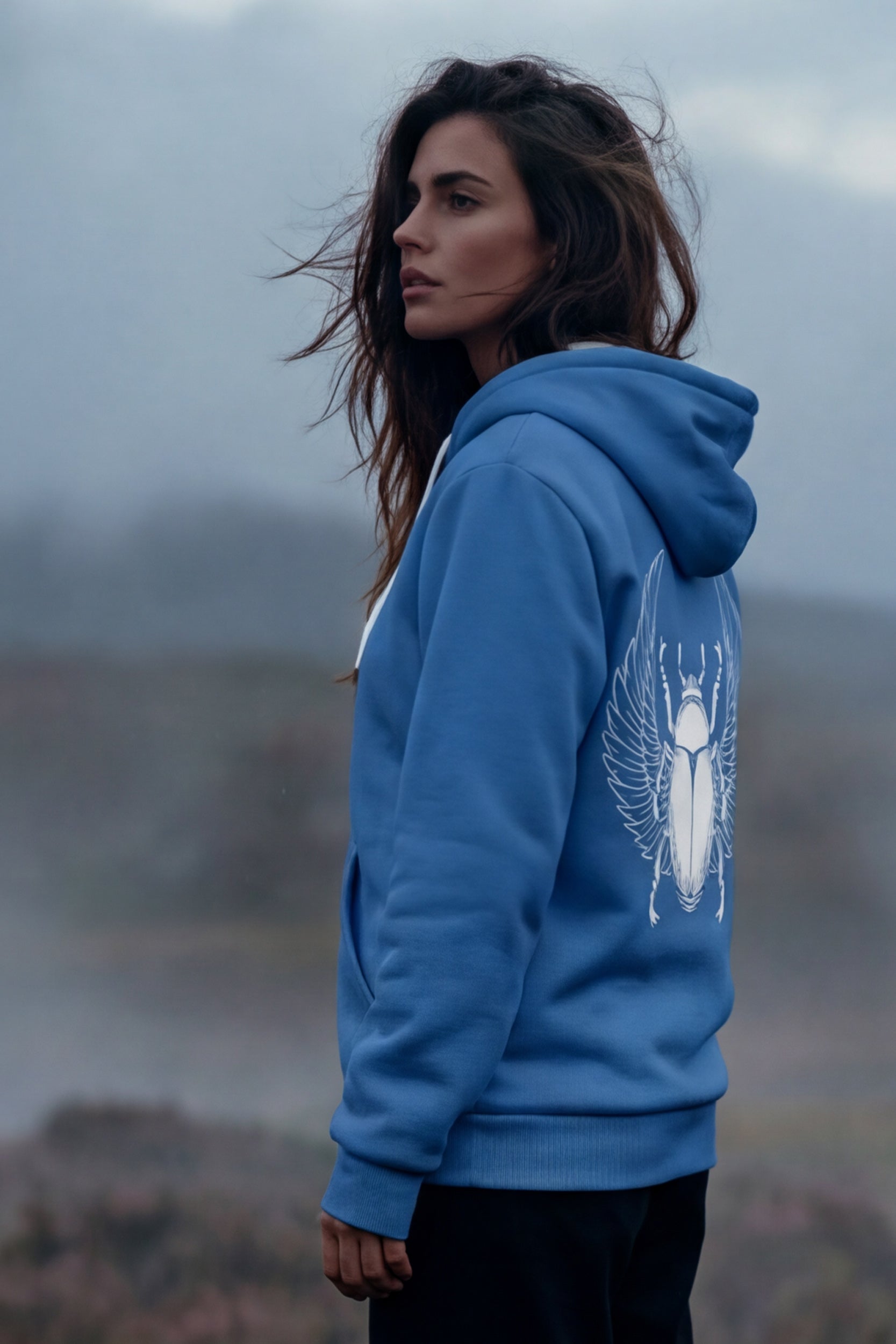 Zip Microfleece Hoodie - Marina