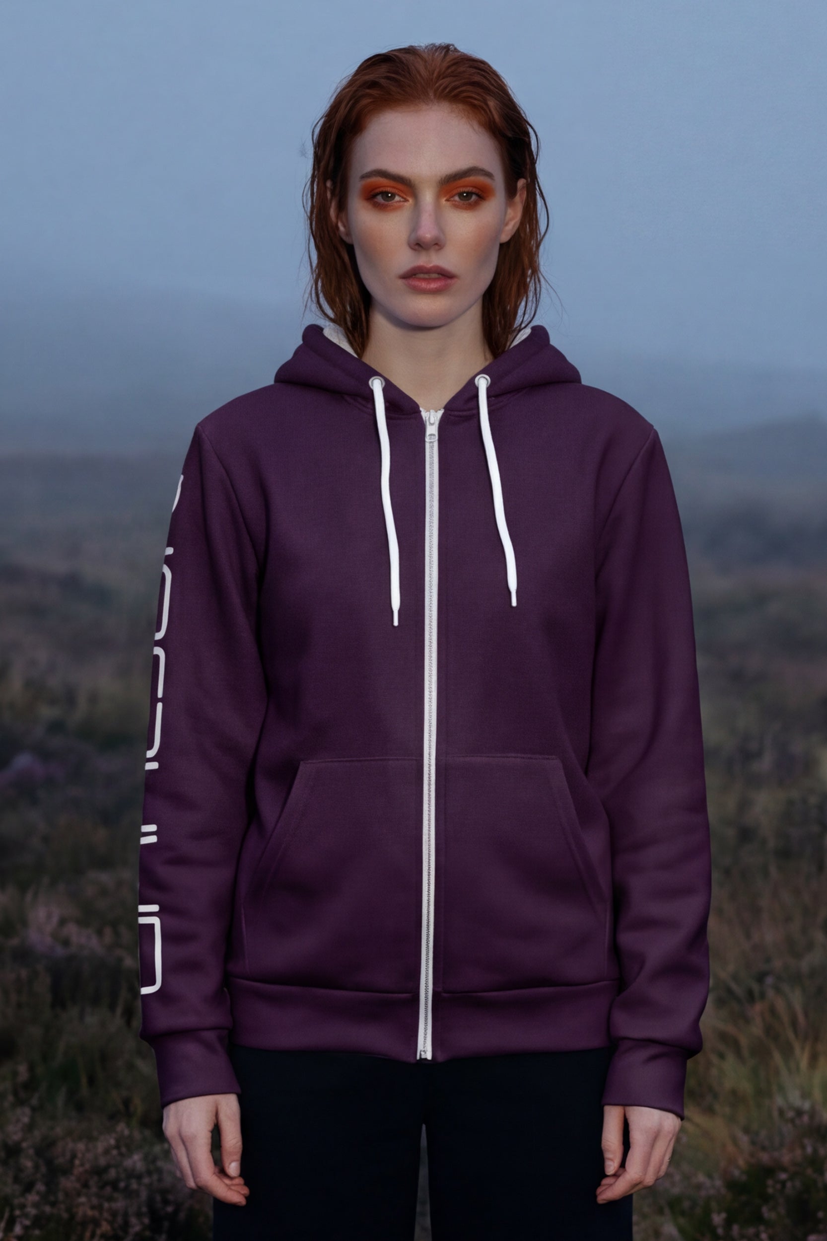 Zip Microfleece Hoodie - Mauve