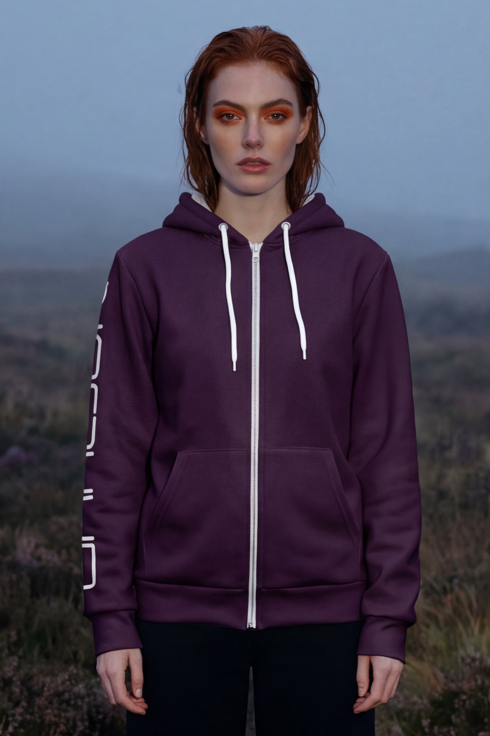 Zip Microfleece Hoodie - Mauve