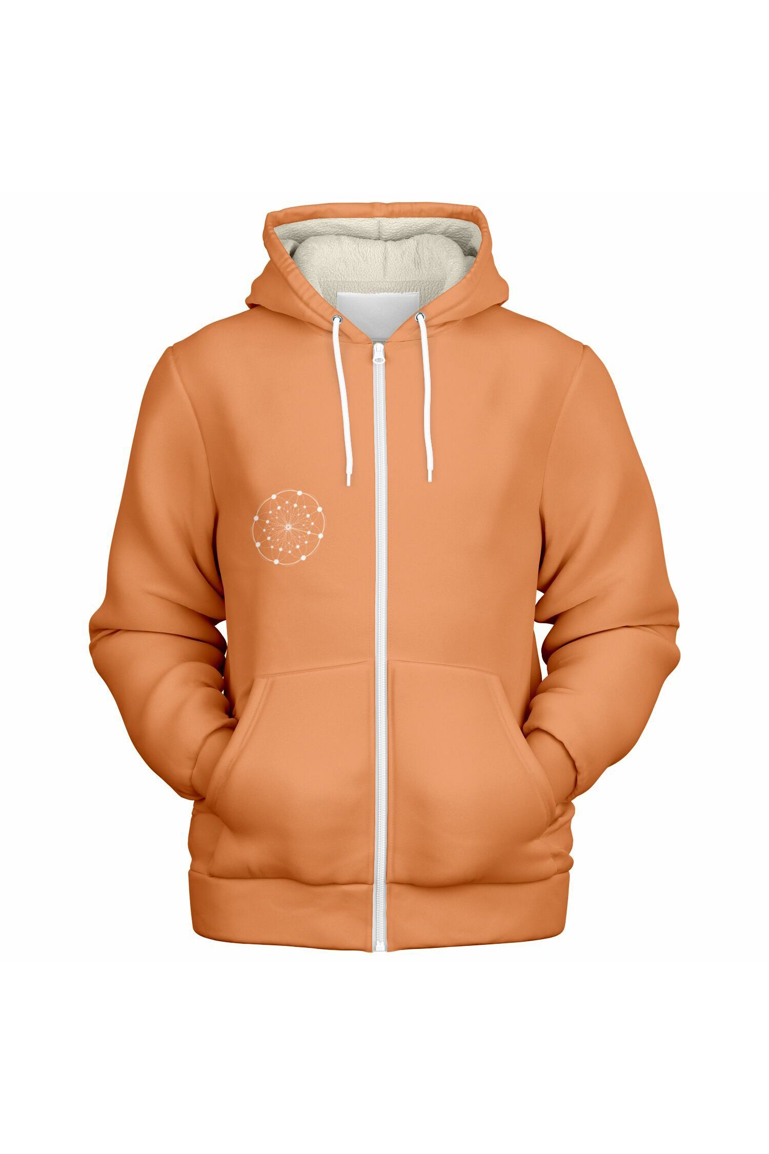 Zip Microfleece Hoodie - Melon
