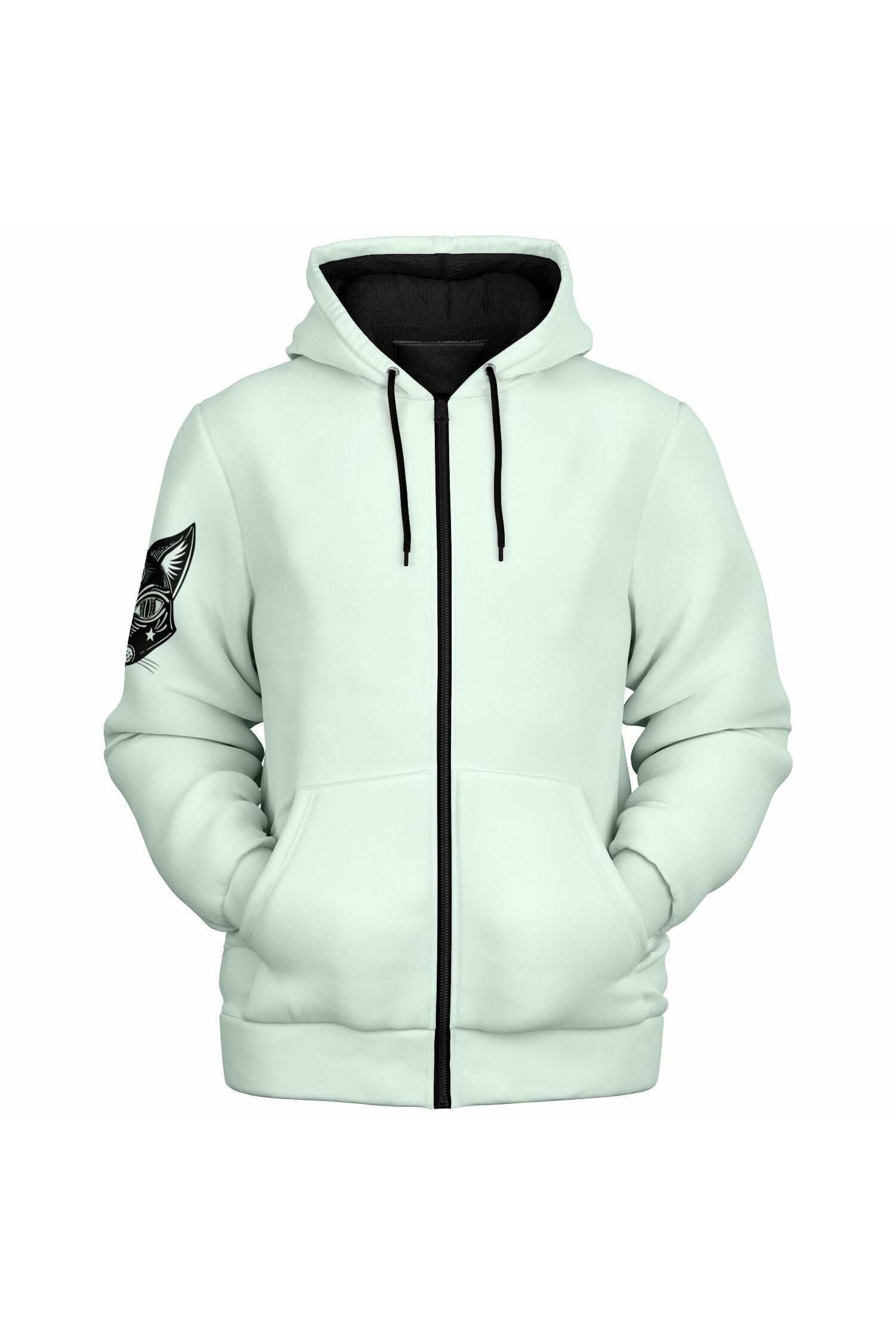 Zip Microfleece Hoodie - Mint