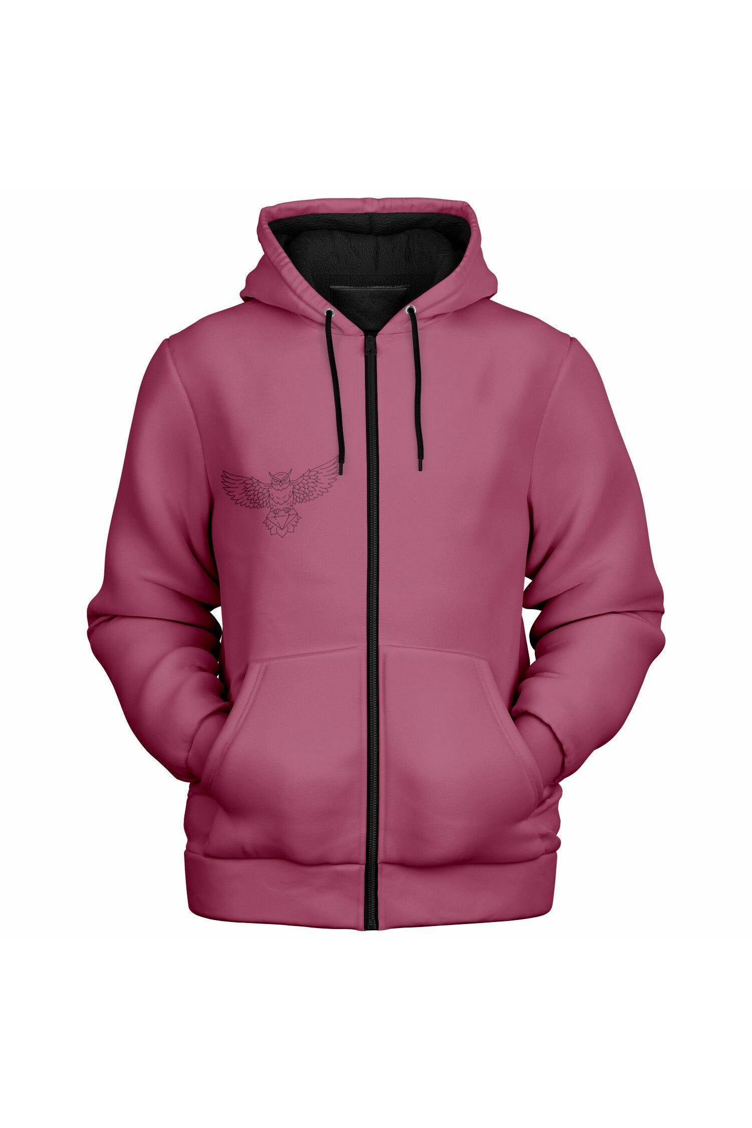Zip Microfleece Hoodie - Punch
