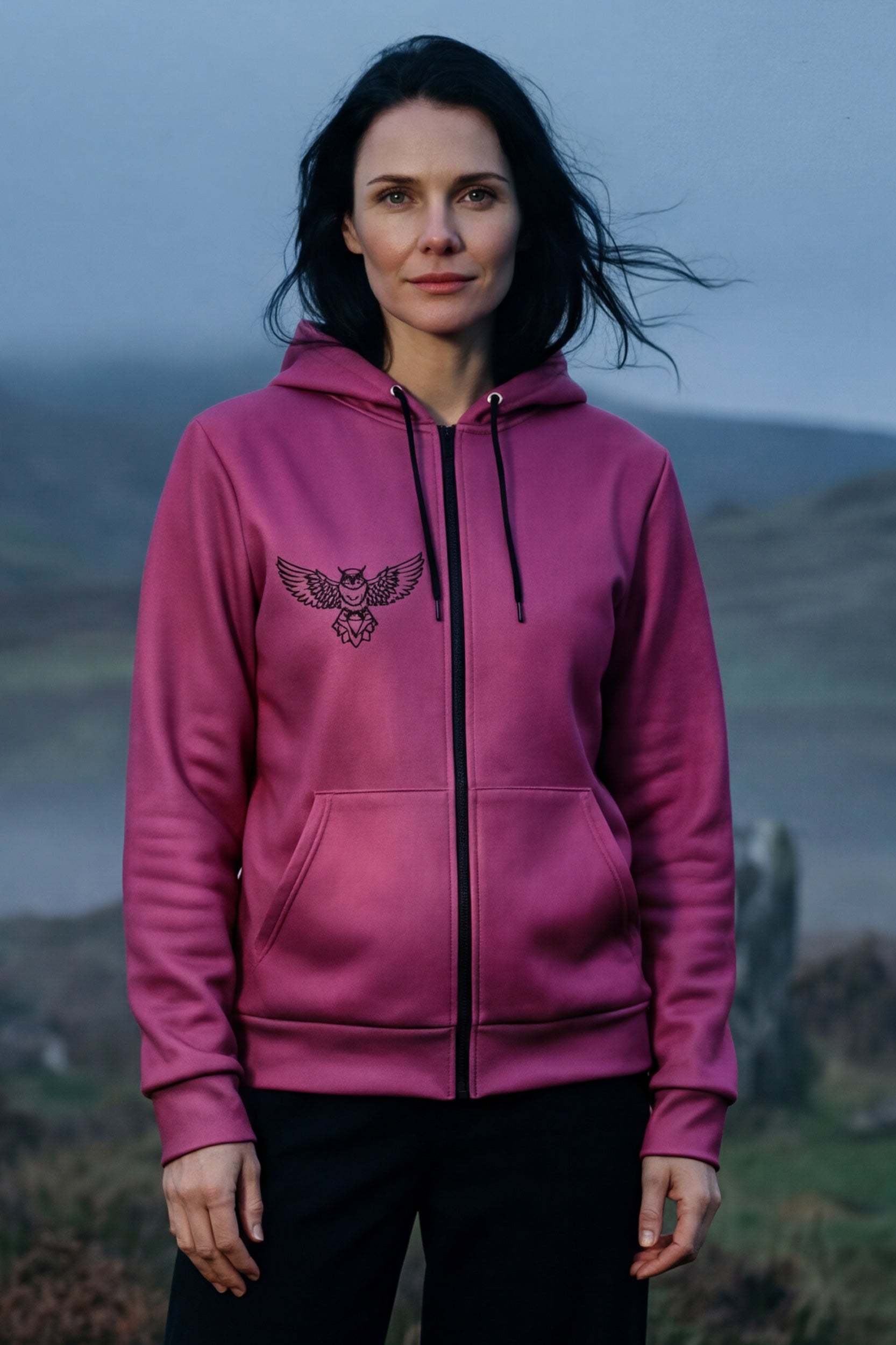 Zip Microfleece Hoodie - Punch