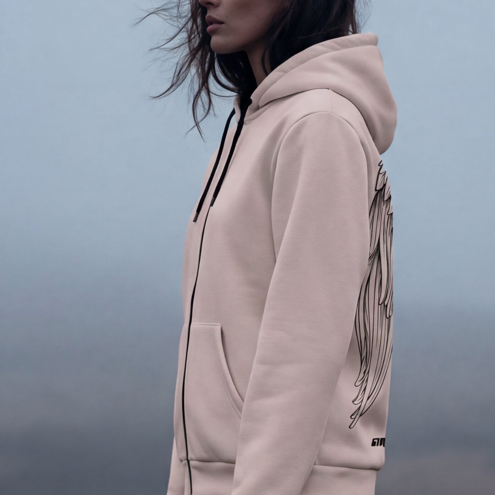 Zip Microfleece Hoodie - Rose