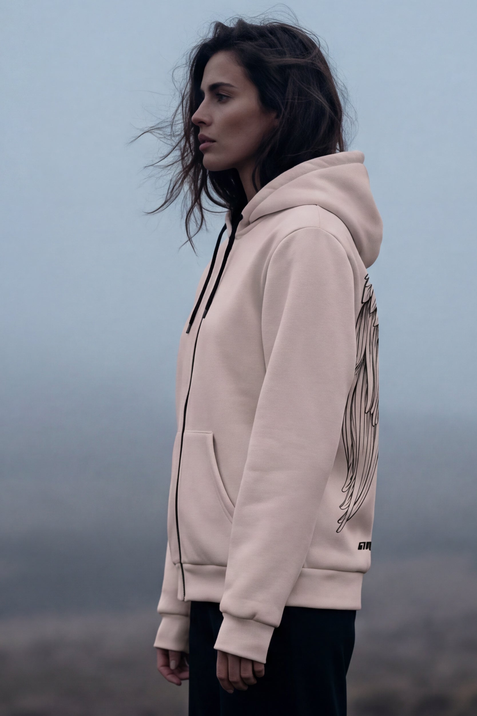 Zip Microfleece Hoodie - Rose