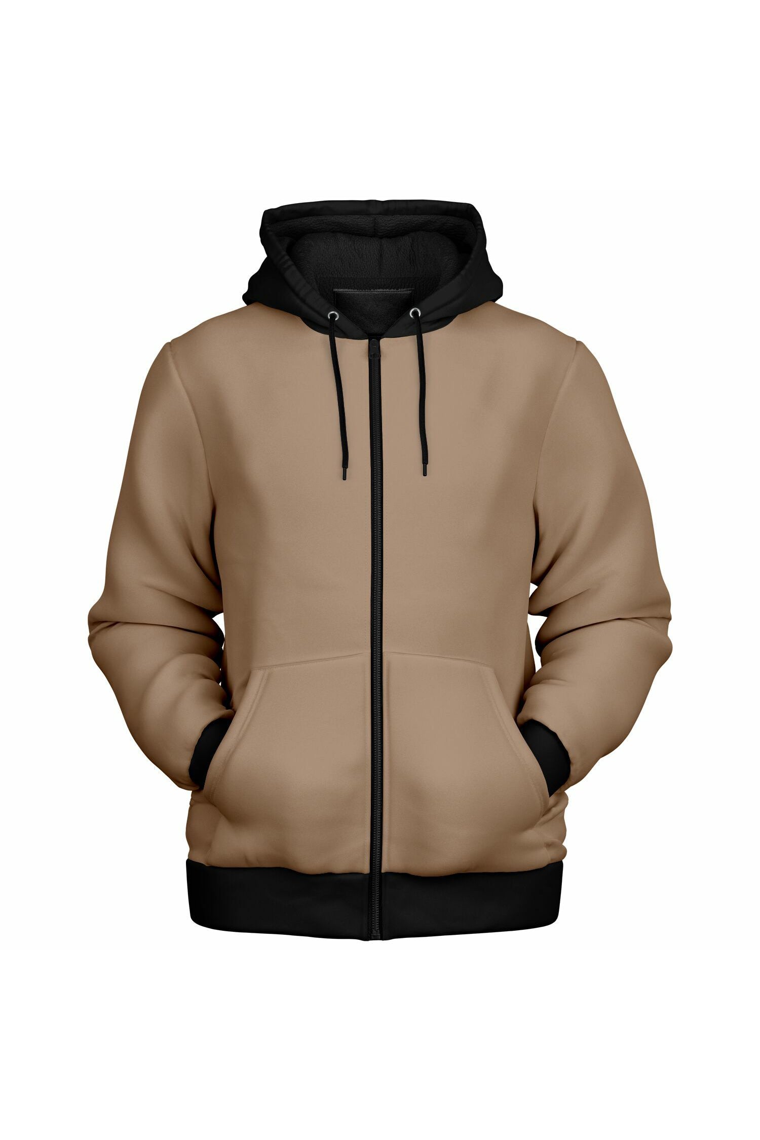 Zip Microfleece Hoodie - Toast